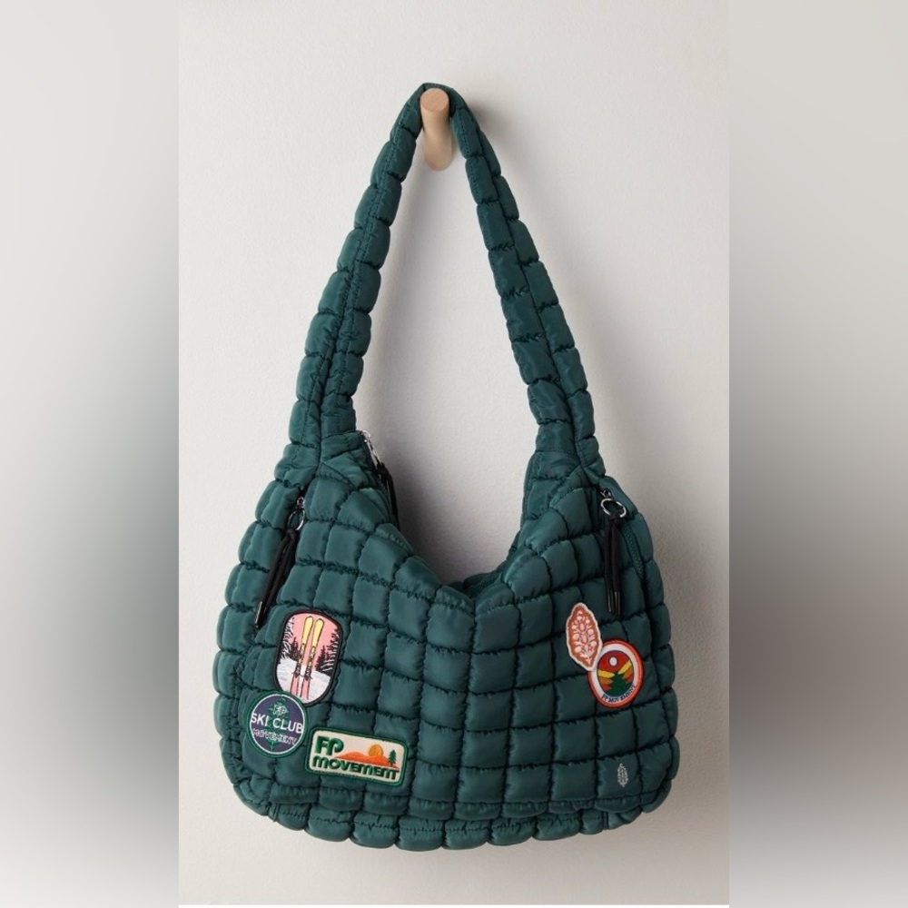 Free People Limited Edition Quilted Patch Carryall Bag in Hunter Gatherer! - Picture 3 of 10